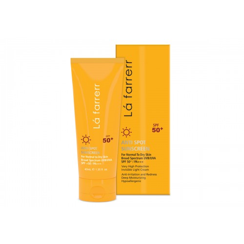 200457 لافارر کرم ضدآفتاب و ضد لک پوست نرمال تا خشک SPF 50 بي رنگ - Image 1
