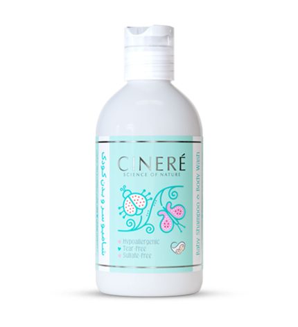 سینره شامپو سر و بدن کودک مخصوص نوزادان ۲۵۰ میلیلیتر