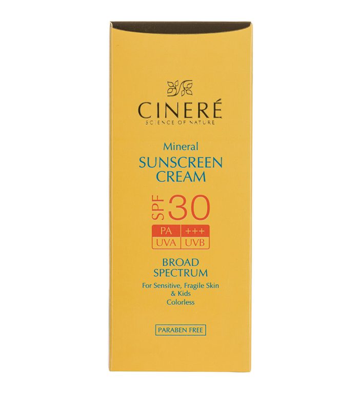 سینره کرم ضد آفتاب SPF30 بدون رنگ مینرال مناسب پوست کودکان ۵۰ میلی‌لیتر - Image 6