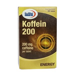 مکملهای چربیسوزی طبیعی یوروویتال قرص کافئین 200 میلی گرم 60 عددی | داروخانه شبانه روزی مهشاد