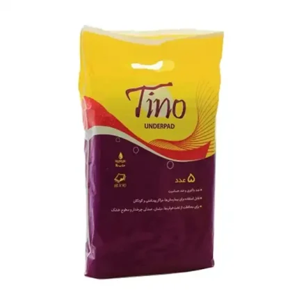 زیرانداز بهداشتی تینو مناسب بیمار و سالمند سایز 60 در 90 بسته 5 عددی | داروخانه شبانه روزی مهشاد | داروکاو | ارسال به سراسر کشور |داروخانه آنلاین