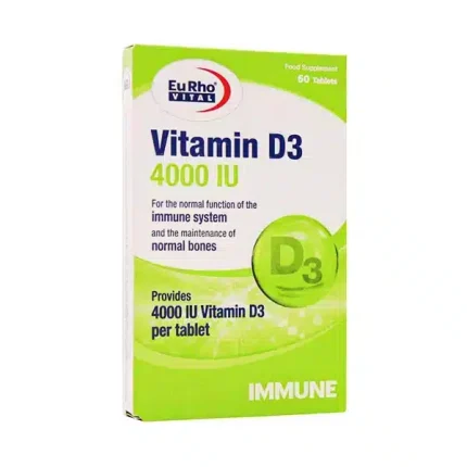 قرص ویتامین D3 4000 یوروویتال 60 عدد | داروخانه شبانه روزی مهشاد | داروکاو | ارسال به سراسر کشور |داروخانه آنلاین