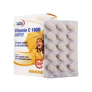 مکمل های تغذیه ای پر طرفدار در سال ۲۰۲۵ قرص آهسته رهش ویتامین سی 1000 میلی گرم دپو یوروویتال 60 عدد | داروخانه شبانه روزی مهشاد | داروکاو | ارسال به سراسر کشور |داروخانه آنلاین