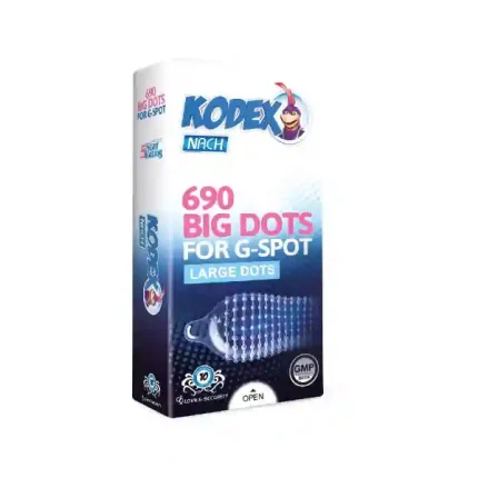 کاندوم ناچ کودکس مدل 690 BIG DOTS بسته 12 عددی