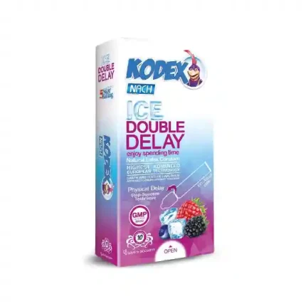 کاندوم ناچ کودکس مدل ICE DOUBLE DELAY بسته 12 عددی