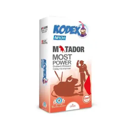 کاندوم ناچ کودکس مدل MATDOR MOST POWER بسته 12 عددی