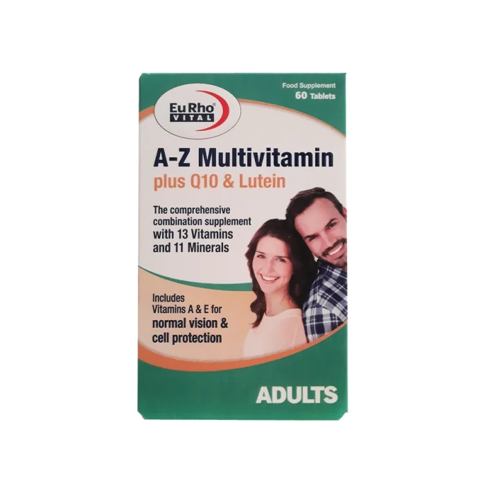 a-z-مولتی-ویتامین-پلاس-کیوتن-و-لوتئین-یوروویتال (1) قرص AZ مولتی ویتامین با Q10 و لوتئین یوروویتال 60 عدد | داروخانه شبانه روزی مهشاد | داروکاو | ارسال به سراسر کشور | داروخانه آنلاین | پشتیبانی تخصصی | ارسال روزانه محصولات