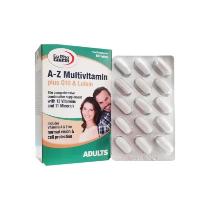قرص A Z مولتی ویتامین پلاس کیوتن و لوتئین یوروویتال 60 عدد | داروخانه شبانه روزی مهشاد | داروکاو | ارسال به سراسر کشور | داروخانه آنلاین | پشتیبانی تخصصی | ارسال روزانه محصولات