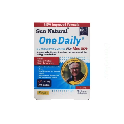 قرص مولتی ویتامین و مینرال وان دیلی آقایان بالای 50 سال سان نچرال 30 عدد | داروخانه شبانه روزی مهشاد | داروکاو | ارسال به سراسر کشور | داروخانه آنلاین | پشتیبانی تخصصی | ارسال روزانه محصولات