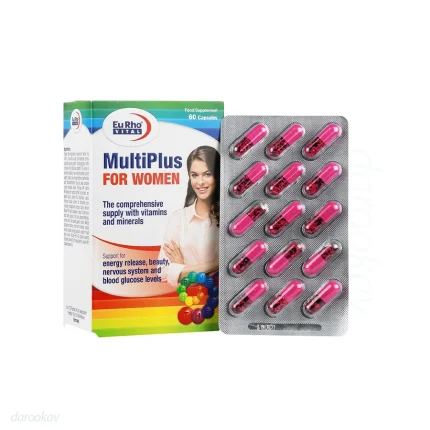کپسول مولتی پلاس بانوان یوروویتال 60 عدد | داروخانه شبانه روزی مهشاد | داروکاو | ارسال به سراسر کشور | داروخانه آنلاین | پشتیبانی تخصصی | ارسال روزانه محصولات